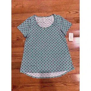 LuLaRoe Disney Classic T Tee Minnie Mouse Shirt Top Green Burgundy Size Medium